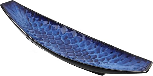 Cabilock 1 plato de barco Sashimi, bandeja de aperitivos, bandeja para servir alimentos, decoración de alimentos, juego de platos de vidrio, placa