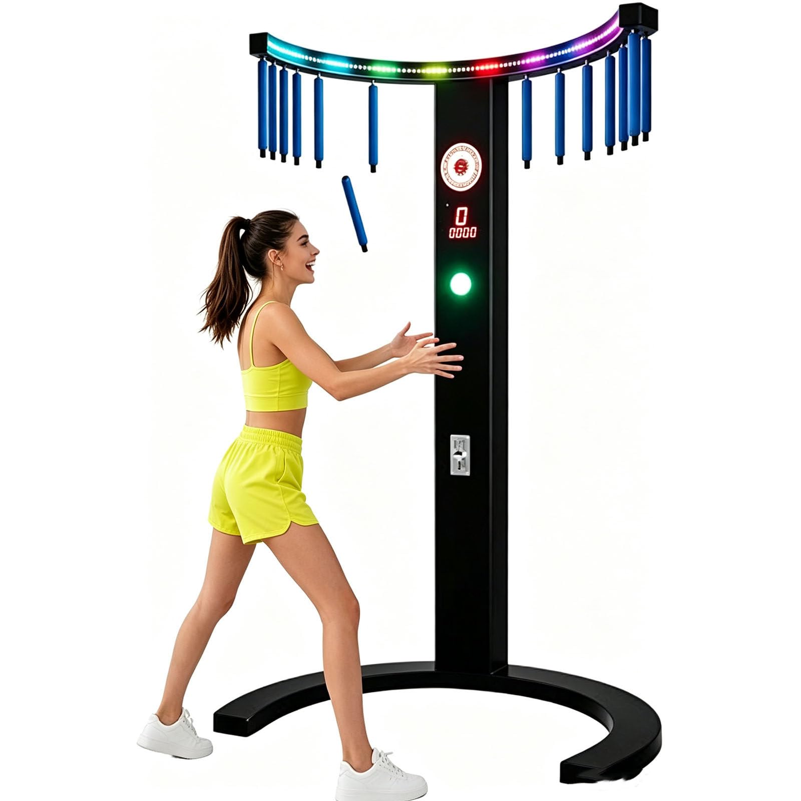 Gra zręcznościowa Reflex Stick Challenge – automat do treningu koordynacji wzrokowo-ruchowej z regulacją prędkości | Regulowany poziom trudności – do wypożyczalni imprezy, centrów handlowych