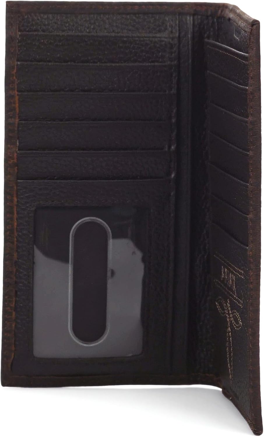 ARIAT Men's Logo Bifold Leather Wallet Brown One Size