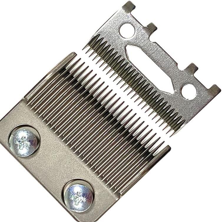 Replacement Taper Clipper Blades for BaBylissPRO FX870 / FXF880 / FX810 / FX825 / FX673N / FX870 / FX802G Hair Trimmer Clipper Blades Ultra Precise DLC Most 2-hole Systems Cutter Head Parts (Silvery)
