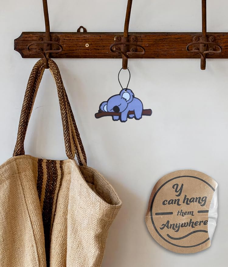 Image of Fresh Fresheners Cute and Funny Lazy Koala Car Air Freshener 4 Pack Scented with Premium Oils