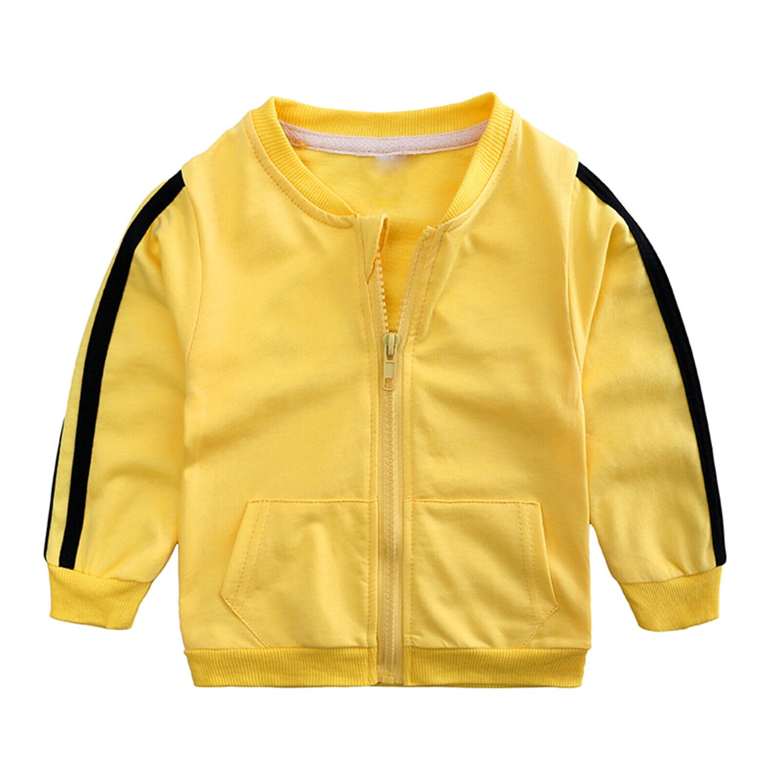 Ameeha stylish kids winter wear Jacket Joggers tracksuit clothing set for Boys & Girls (12 Months-24 Months, Yellow) 3