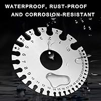 Vista 4 de 2 piezas de calibres de espesor de acero inoxidable, herramienta de medición de calibre de alambre, herramienta de soldadura para hojas de metal