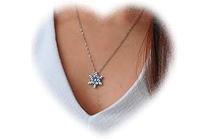 Superbly Crafted W WEILIRIAN Boho Crystal Snowflake Pendant Necklace Enchants with Its Exemplary Design