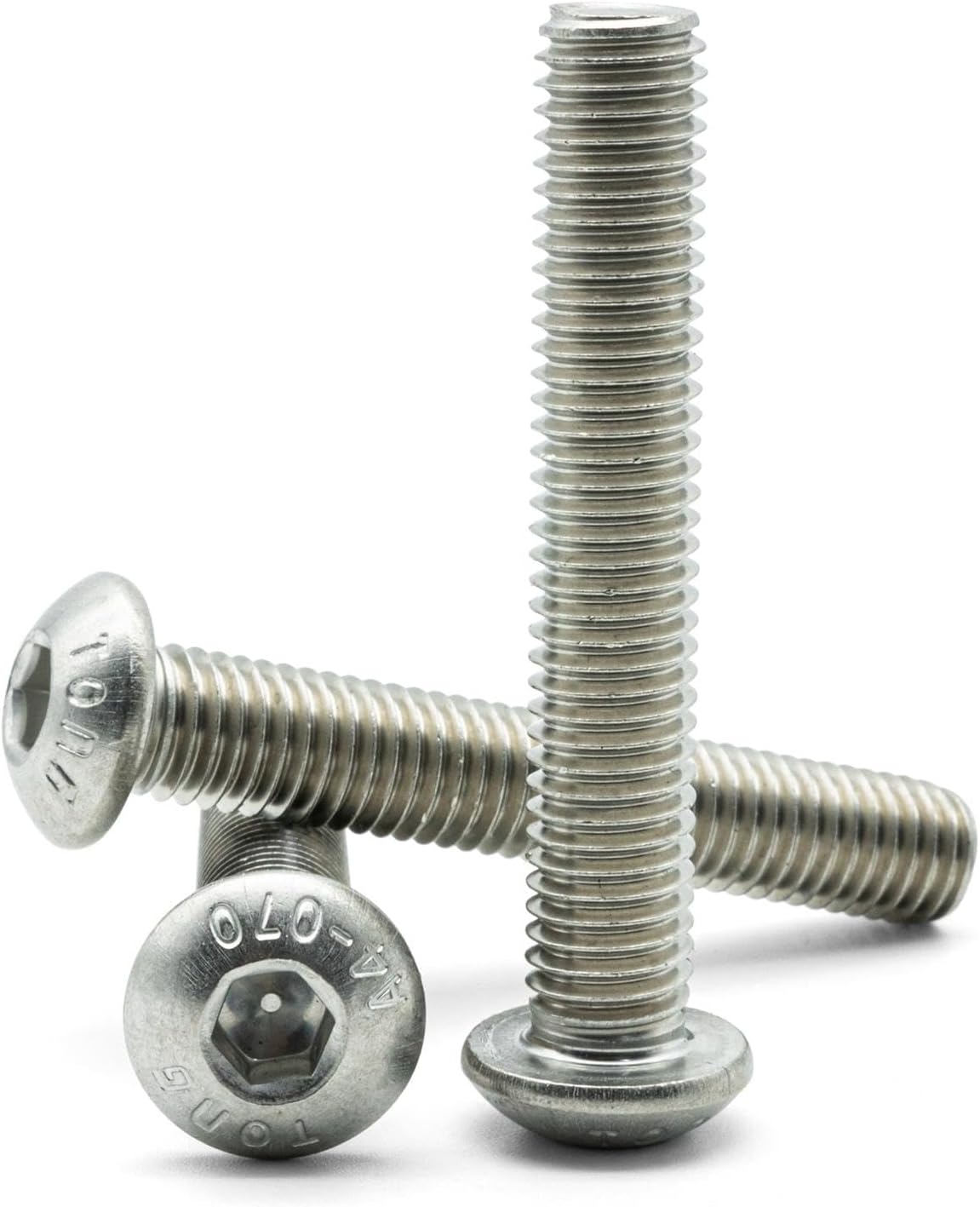 M6 (6mm X 65mm) Button Dome Head Allen Socket Screws A4 Marine Grade Stainless Steel Bolts (Pack of 10)