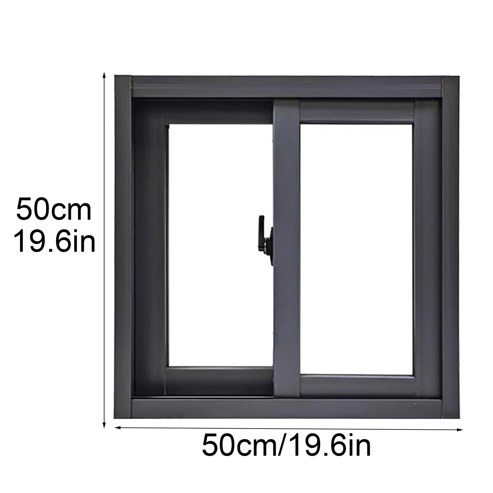 Schuppenfenster für den Keller, mit Fliegengitter und Sicherheitsglas, Schiebefenster für Schuppen, Hühnerställe und Keller(50cm/19.6in)