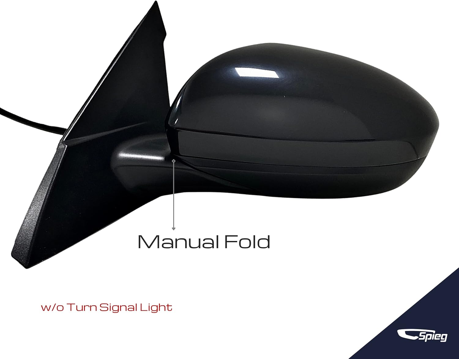 Spieg Driver Side Mirror for 2019-2025 Nissan Altima Power Adj Non-Heated Glass Black 3 Pins Left NI1320311