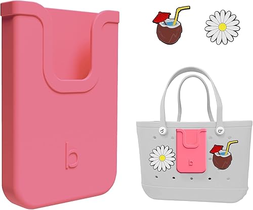 Miniatura 8 de Soporte de silicona para teléfono compatible con bolsa Bogg, accesorios de silicona suave y accesorio para bolsas de playa Bogg, tamaño genérico y