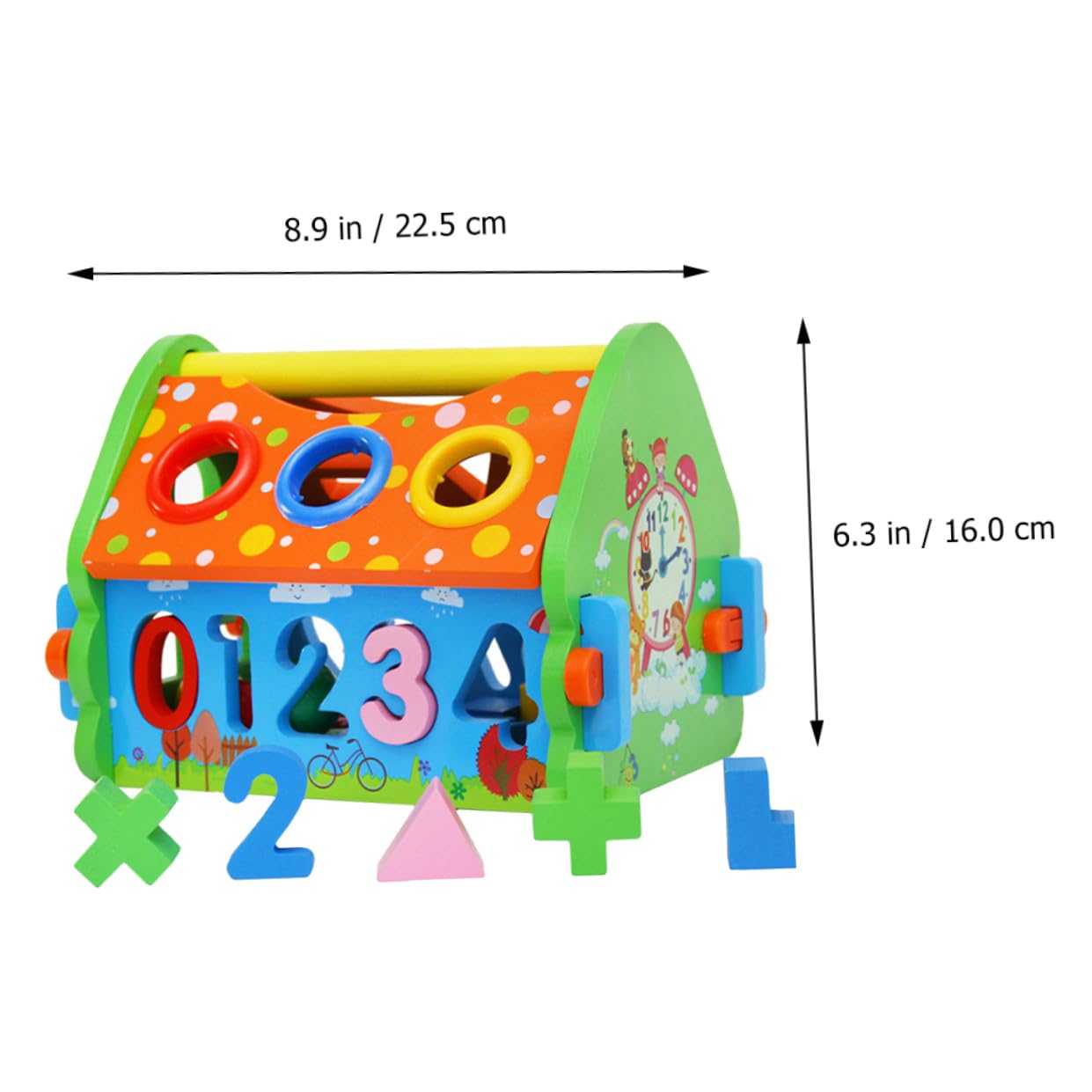 Toddmomy Casa de Juguete para Desmontar de Madera Números y Formas, Juego Educativo Infantil para Desarrollo Cognitivo y Flexibilidad Manual en Interacción Familiar