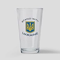 Vista 16 de CafePress Ukraine Pride Love - Vaso de pinta con bandera ucraniana, 16 onzas