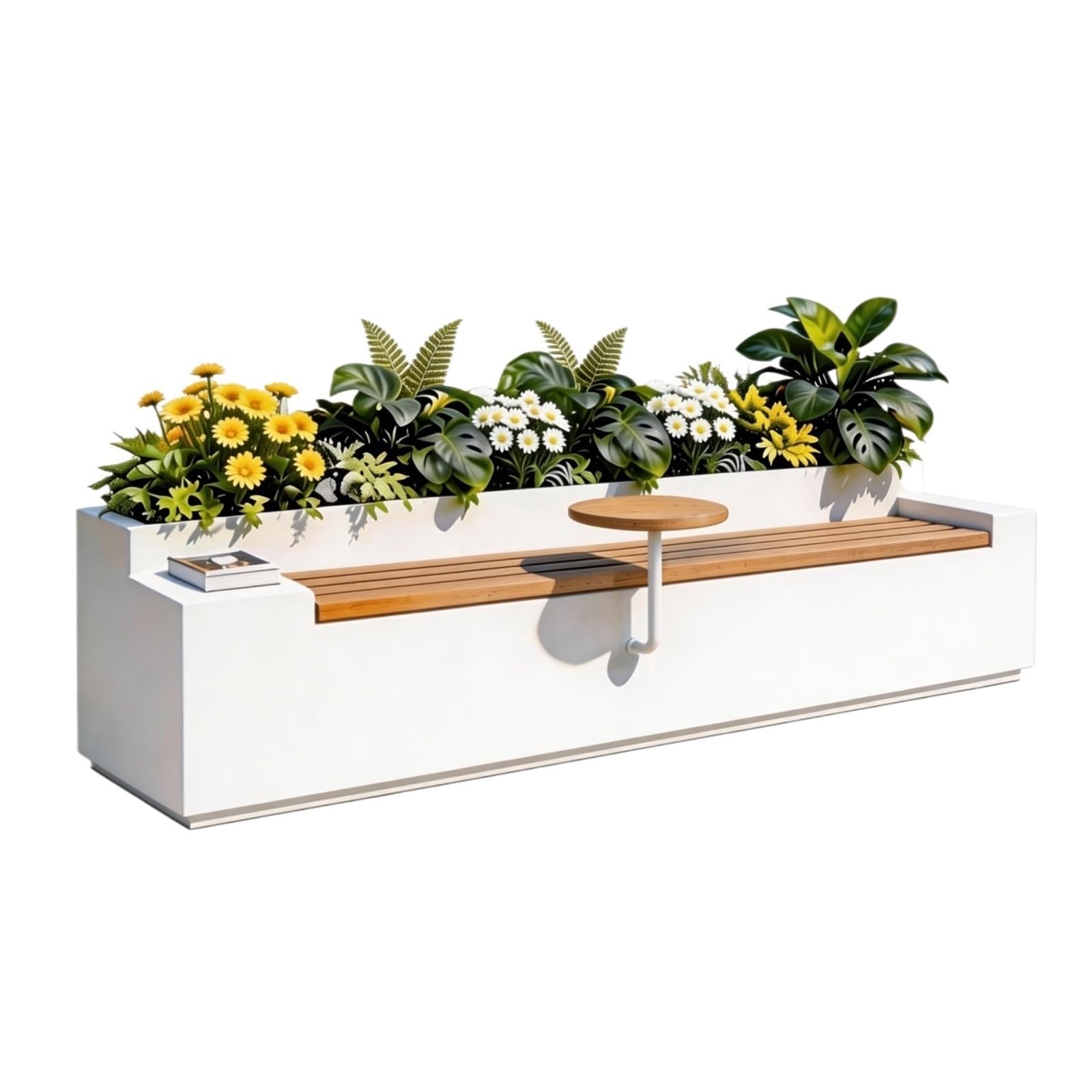 Kx9Lb8d Planter Box Planter Bench Combination Flower Box Planting Trough