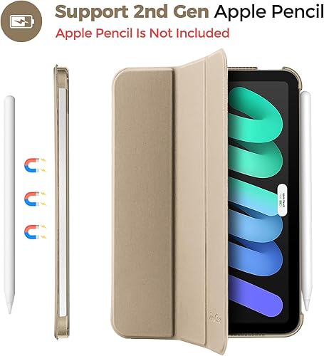 Miniatura 55 de ProCase Funda inteligente para iPad mini 7 A17 Pro 2024/iPad Mini 6 2021 8.3 pulgadas iPad mini 7ª/6ª generación, cubierta trasera dura para iPad