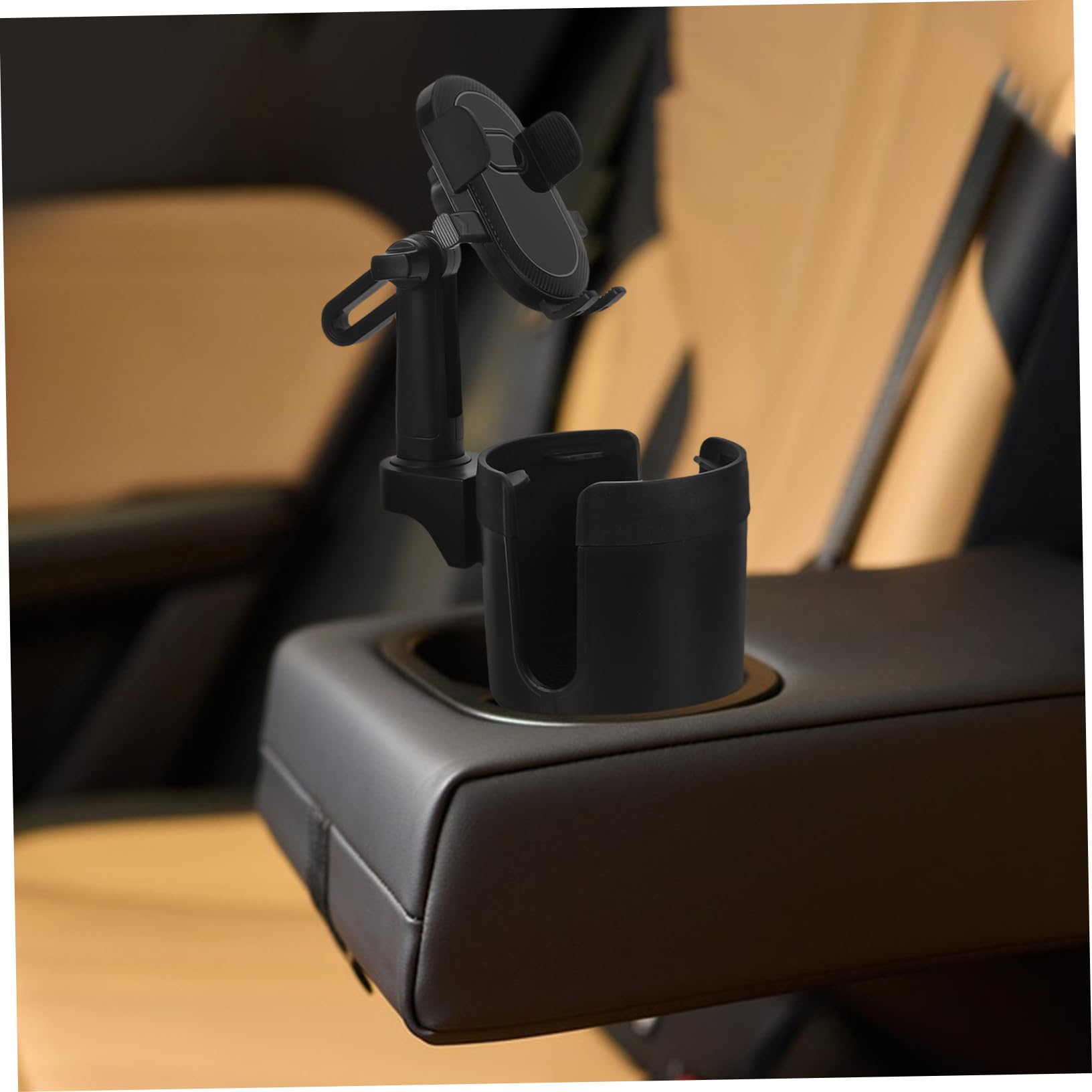 Veemoon Supporto per Cellulare da Auto e Portabicchieri Design Stabile e Comodo per Guida Sicura Compatibile Vari Dispositivi