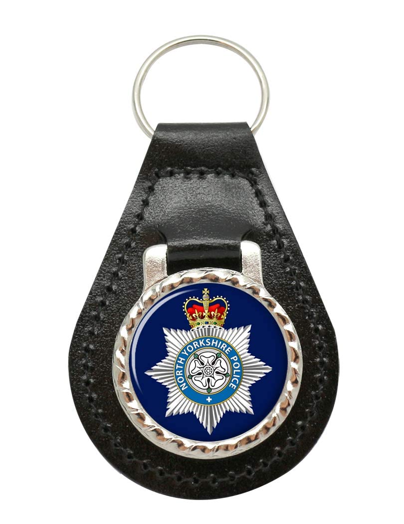 Giftshop UK North Yorkshire Police Leather Key Fob