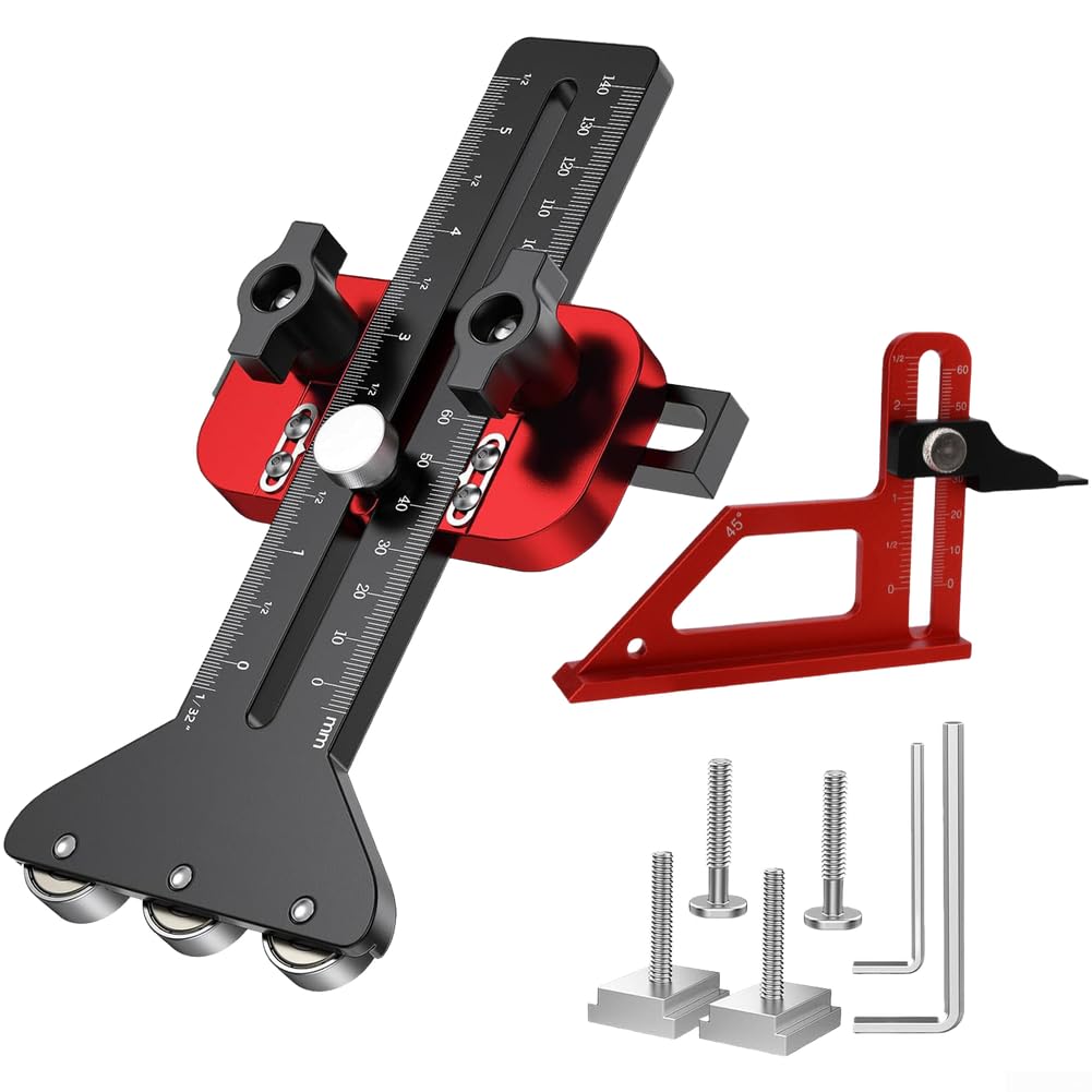 de Rodillos para Sierra de para mesa Ajustable 2.7-8.1 Pulg(Black Set)