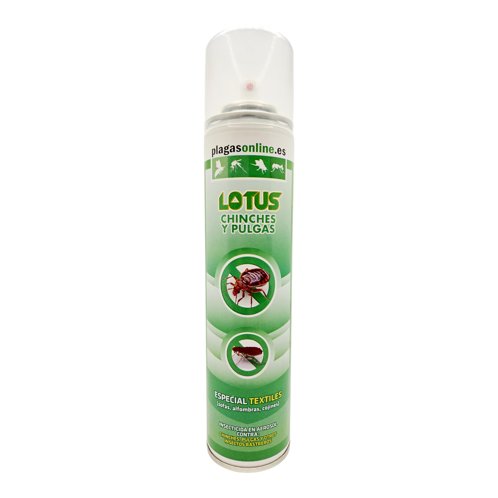 Insecticida Para Eliminar Chinches Pulgas y Otros | Especial Tejidos Colchones Sofás Muebles | Spray Aerosol 300ml