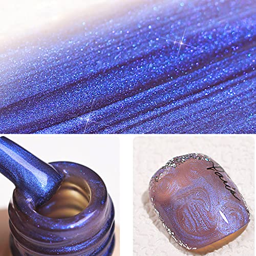 Major Dijit 4 Pcs Pearl Gel Nail Polish Set White Pink Blue Light Gold Color Gel Polish Kit Holographic Mermaid Shell Shimmer Nail Polish Set For Salon Home Diy #TOP3