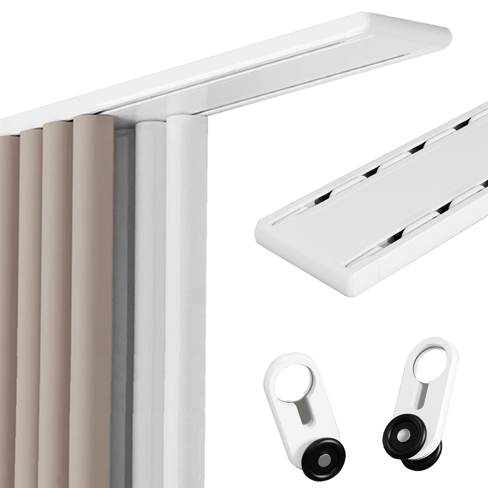Double rail de rideau plafond robuste TXQHD tringle en métal pour fenêtre