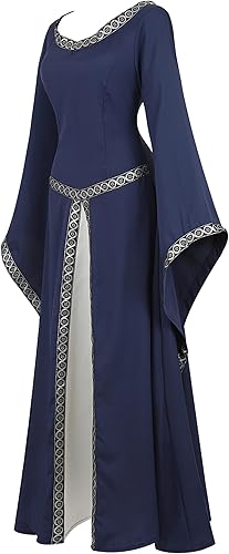 Miniatura 2 de Zhitunemi Vestido renacentista para mujer, disfraz medieval de Halloween, vestido gótico para feria