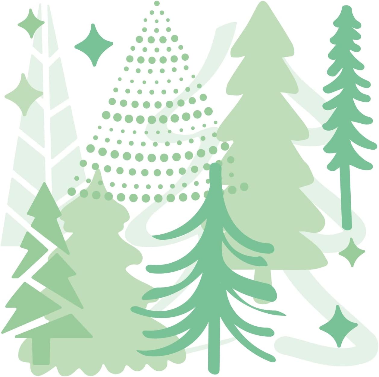 Sizzix Layered Reusable Stencils for Crafts 4PK Doodle Trees by Olivia Rose | 665932 | Chapter 4 2022