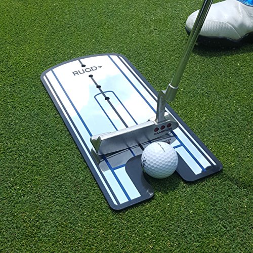 RUGD Sports: Geniune Putting Alignment Mirror - Golf Training Aid with 6-inch Tempo Drawback Marker