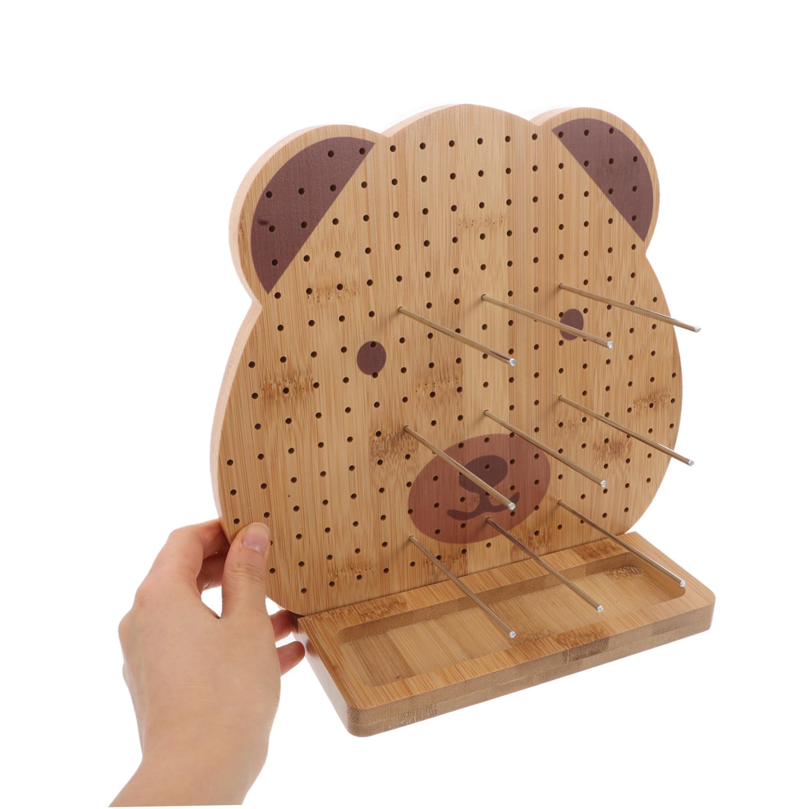 LALAFINA Tabla de Crochet de Madera Duradera y Práctica para Proyectos de Tejido de Punto, Herramienta Conveniente para Principiantes y Entusiastas del Ganchillo en Casa