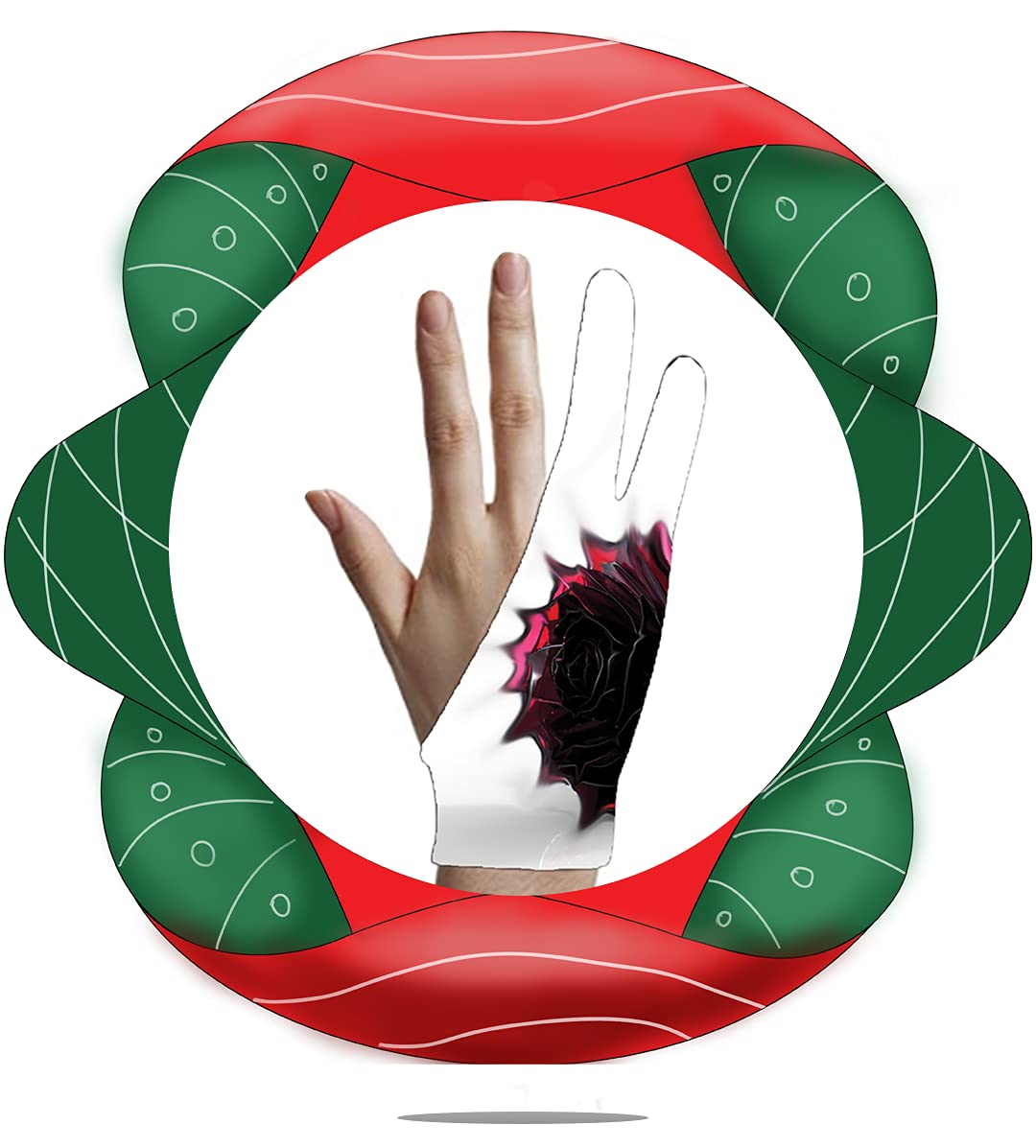 Thorny Rose Graphic Artist Glove for Drawing Tablet