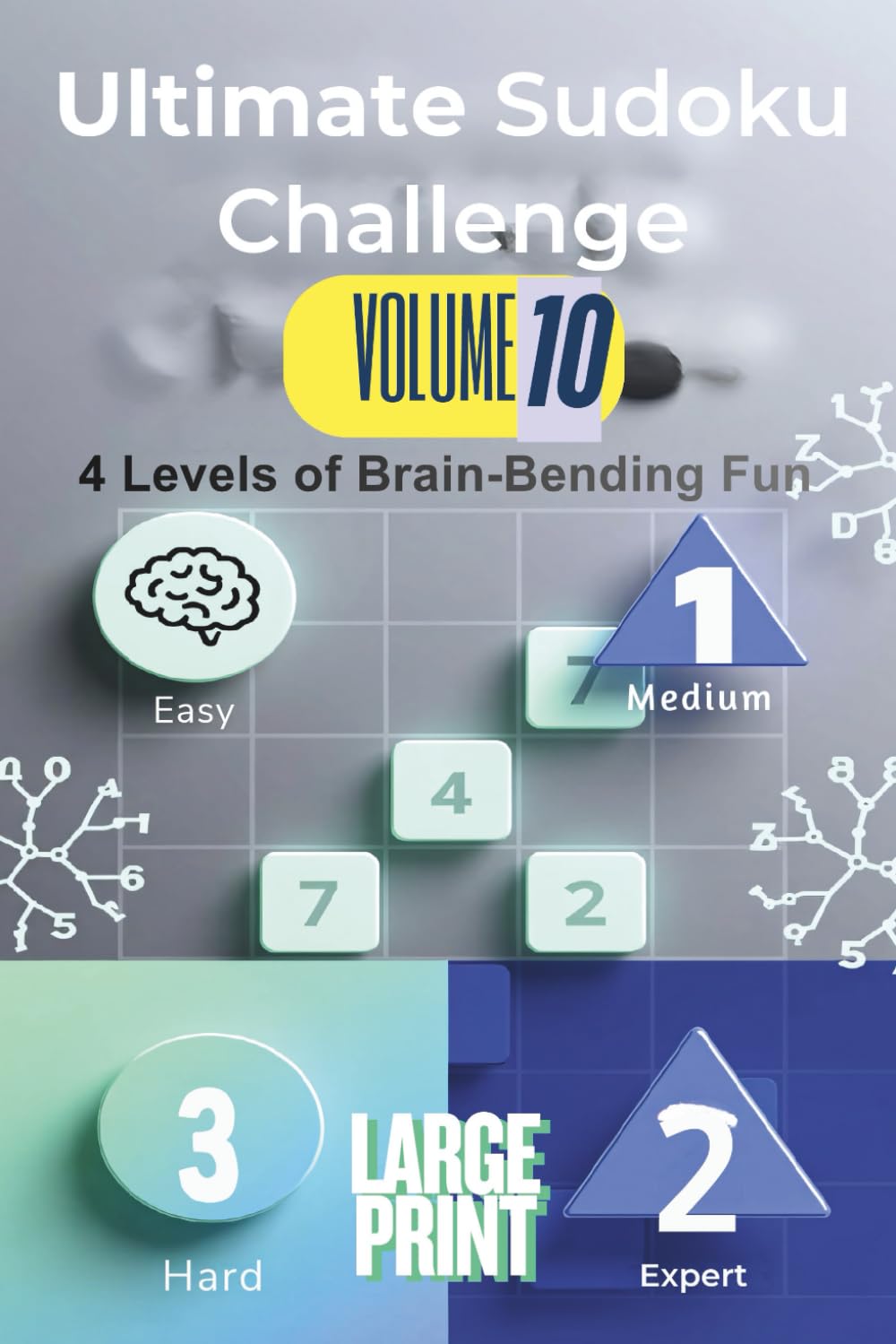 Ultimate Sudoku Challenge Volume 10: Two Puzzles Per Page, Easy, Medium, Hard, and Expert with Solutions