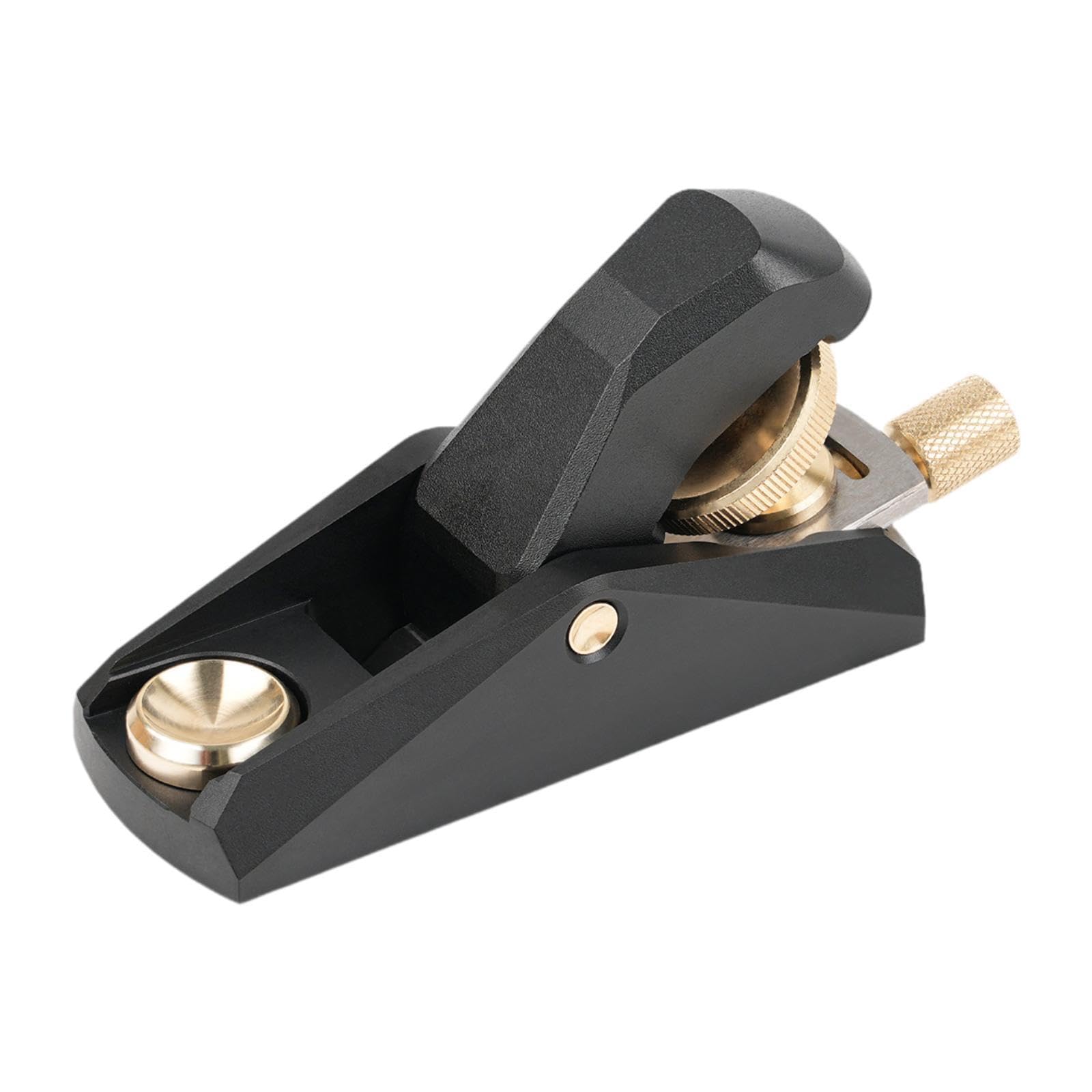 Baoblaze Mini Noir, rabot à angle faible, alliage d'aluminium et laiton