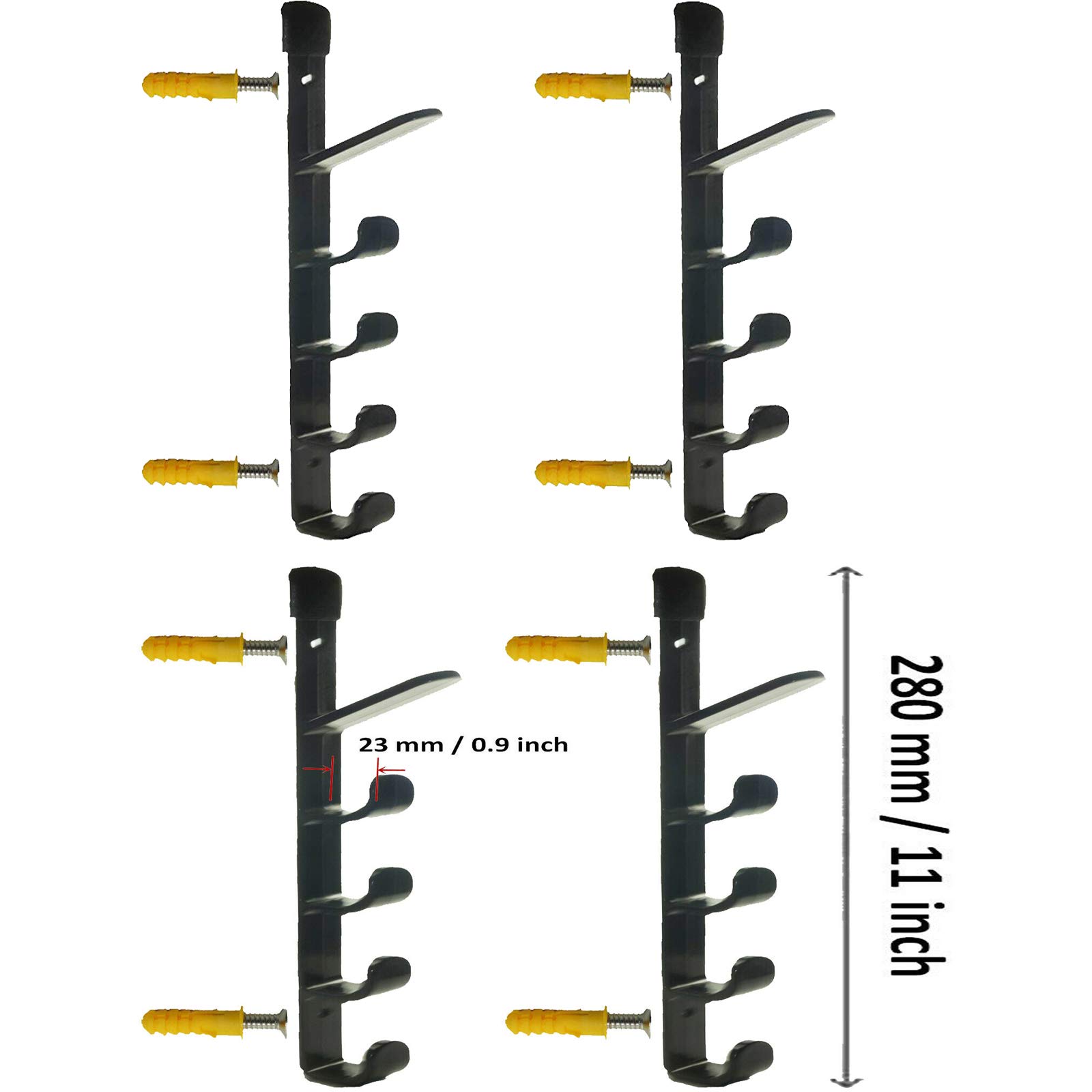 Montaggio Parete Garage Supporto Parete Per Canna Da Pesca | Fino A 12 Canne | Montaggio A Parete O Soffitto | Per Garage E Cantina Porta Canna Da