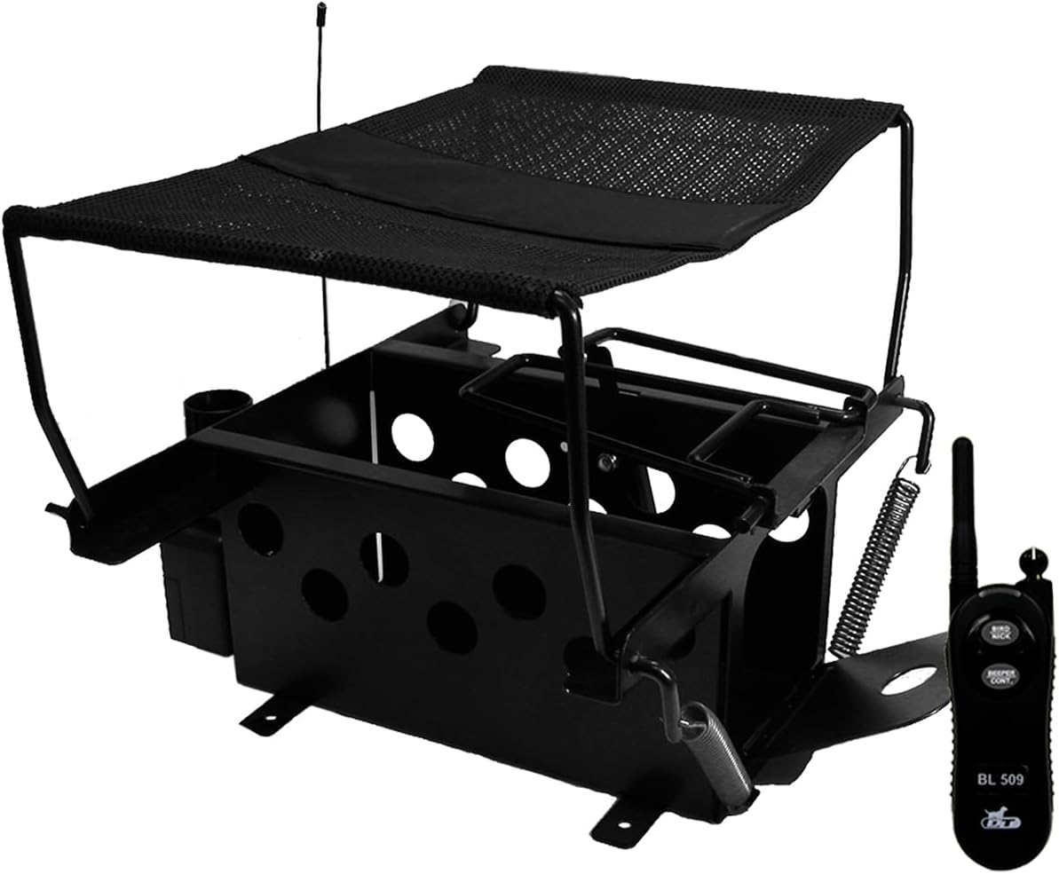 DT Systems BL Series Remote Bird Launcher, Quiet-Release 700-Yard Range Hunting Dog Retrieval Training Tool with Easy-Load Trap Door & Beeper/Locator, Fits Pigeon/Quail Sized Birds