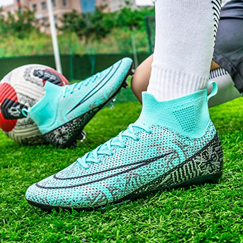 image for Biayvisas Soccer Cleats for Mens Womens Turf Soccer Shoes Indoor Foota