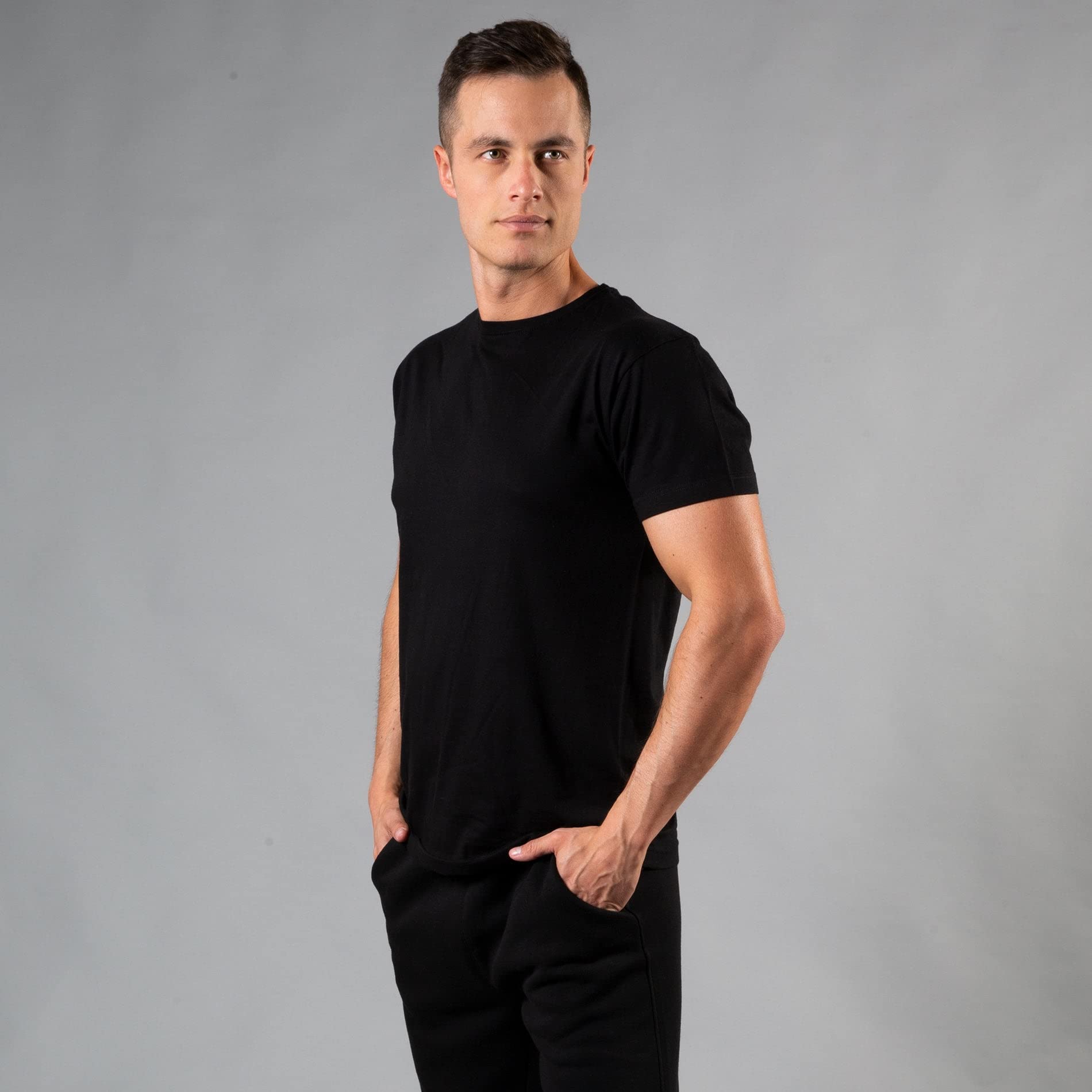 Niscioma T-Shirt Donna Maniche Corte - Tshirt Maglia da Lavoro Promozionale, Maglietta Manica Corta Cotone, Tshirt Maglia da Lavoro, T Shirt Tinta Unita Stampabili Girocollo, Basic Shirt ARG