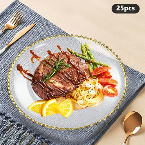 Platos base redondos acrílicos 13 pulg 25 piezas miniatura 5