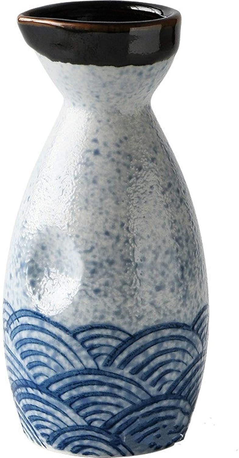 Sake wine set, wine glass,Ceramic 40Ml Sake Cup 240Ml Pot Japan Style Haibo Sake Wine Set Wine Shochu Jug Spirits Distilled Liquor Household Wine Drinks,Home Decor/1Pot