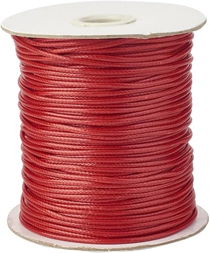 Vista 83 de Cheriswelry 90 yardas/rollo de 0.079 pulgadas, cordón encerado negro de poliéster coreano, joyería de cuentas, hilos para manualidades, cuerda