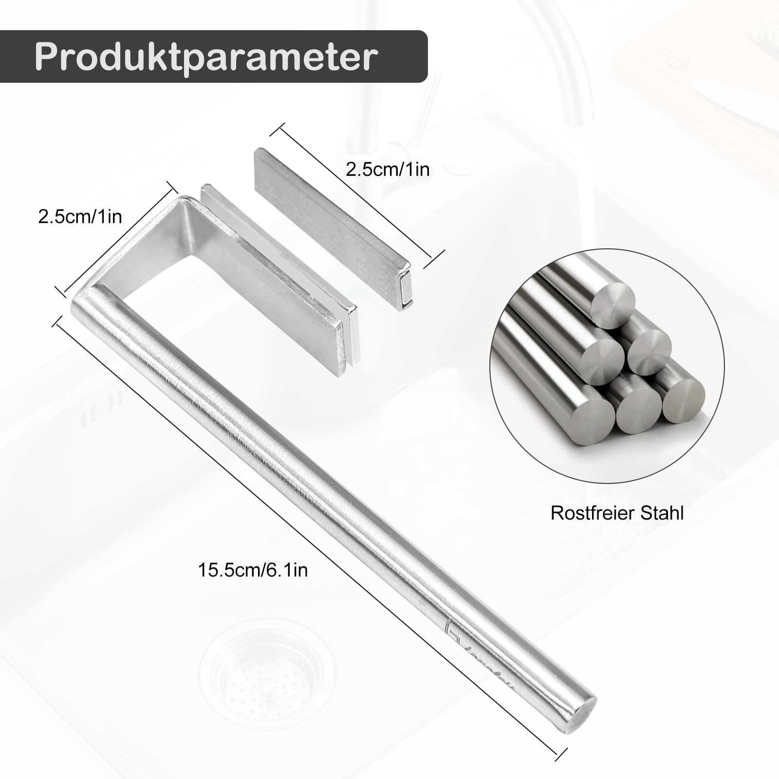 Spültuchhalter für Spülbecken, Organizer Küche, Kitchen Organizer und Aufbewahrung, Geschirrtuchhalter für Spüllappen, Spültuchhalter Edelstahl, Spülbecken Organizer (Silber, Magnetisch)