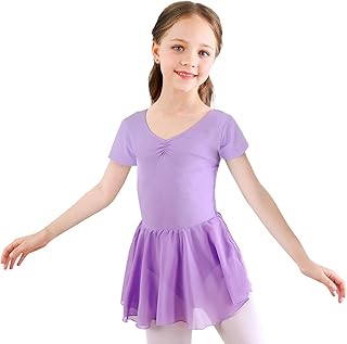 Bezioner Vestido de Ballet Maillot de Danza Manga Larga Gimnasia Leotardo Algodón Body Clásico para Niña
