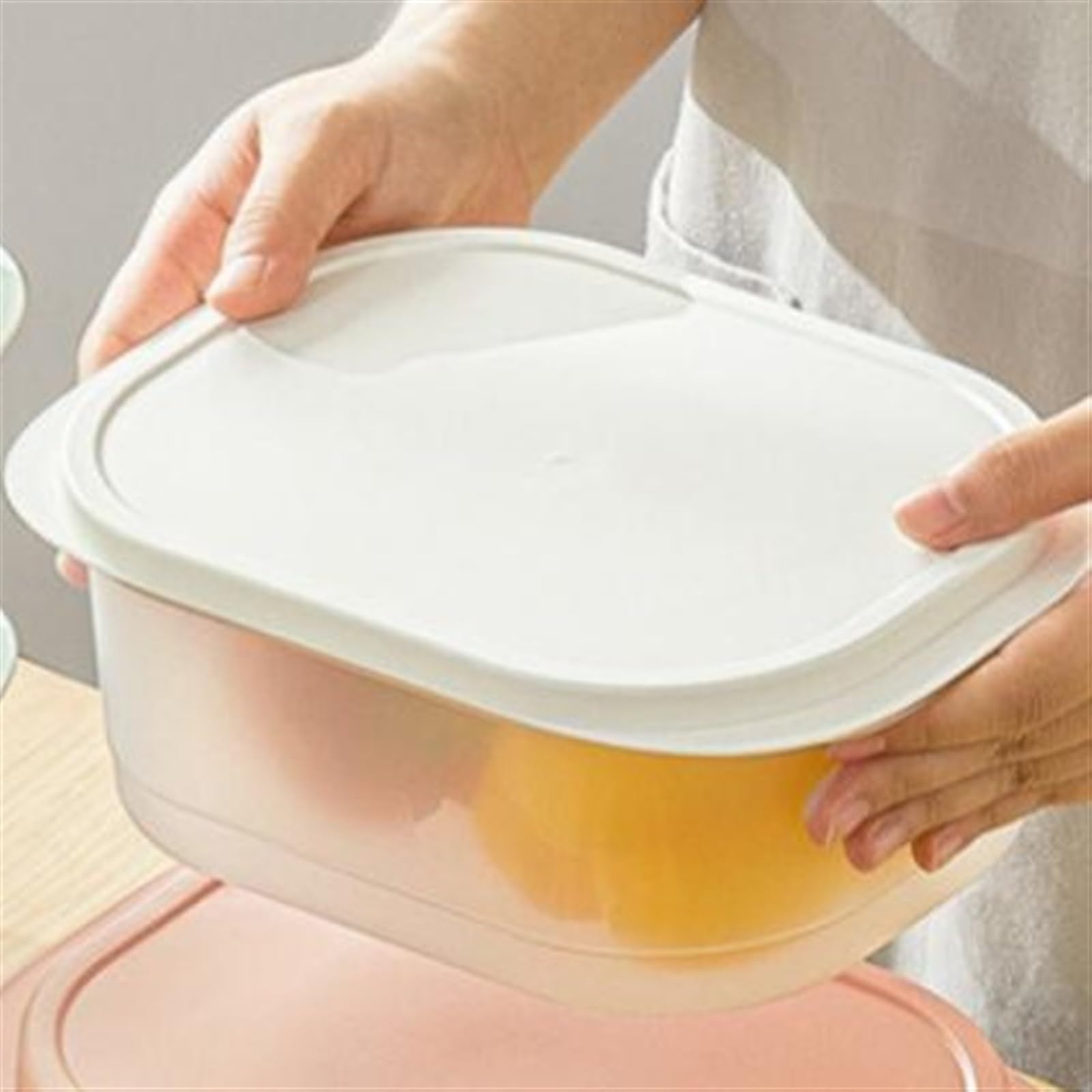 JINGYAN Contenitori per la conservazione degli ali Kitchen Refrigerator Storage Drainage Sealed Preservation Box