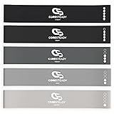 Coresteady Bande Élastique Fitness - Bandes Elastiques Musculation - Bande Résistance Fitness pour Entraînement Abdo Fessier - Rééducation Physique - pour Homme & Femme Assortiment Couleur 4 (Set of 5)