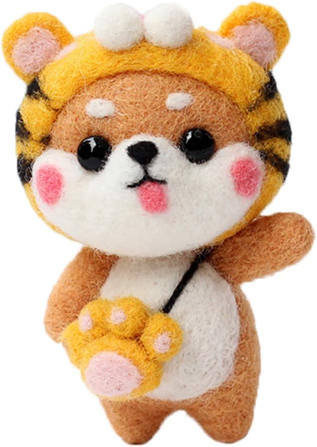 Yaobuyao 2 Set Animal Wool Felting Kit with Felting Supplies, Needle Felting Beginner Kits with Instructions and Needle Felting Basic Tools, Great for Arts & Crafts & Easy for Beginners
