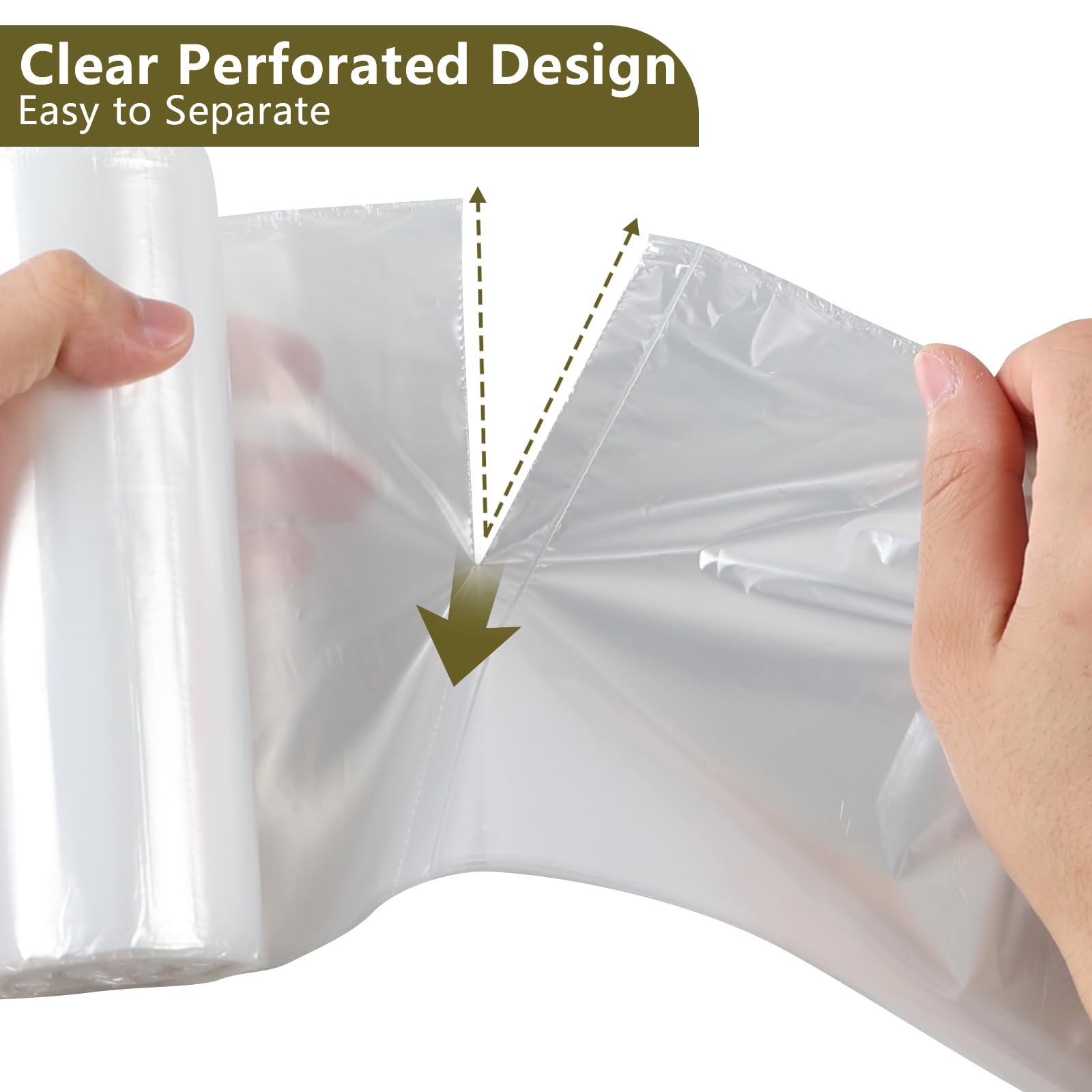 Lot de 200 sacs poubelle transparents de 50 l