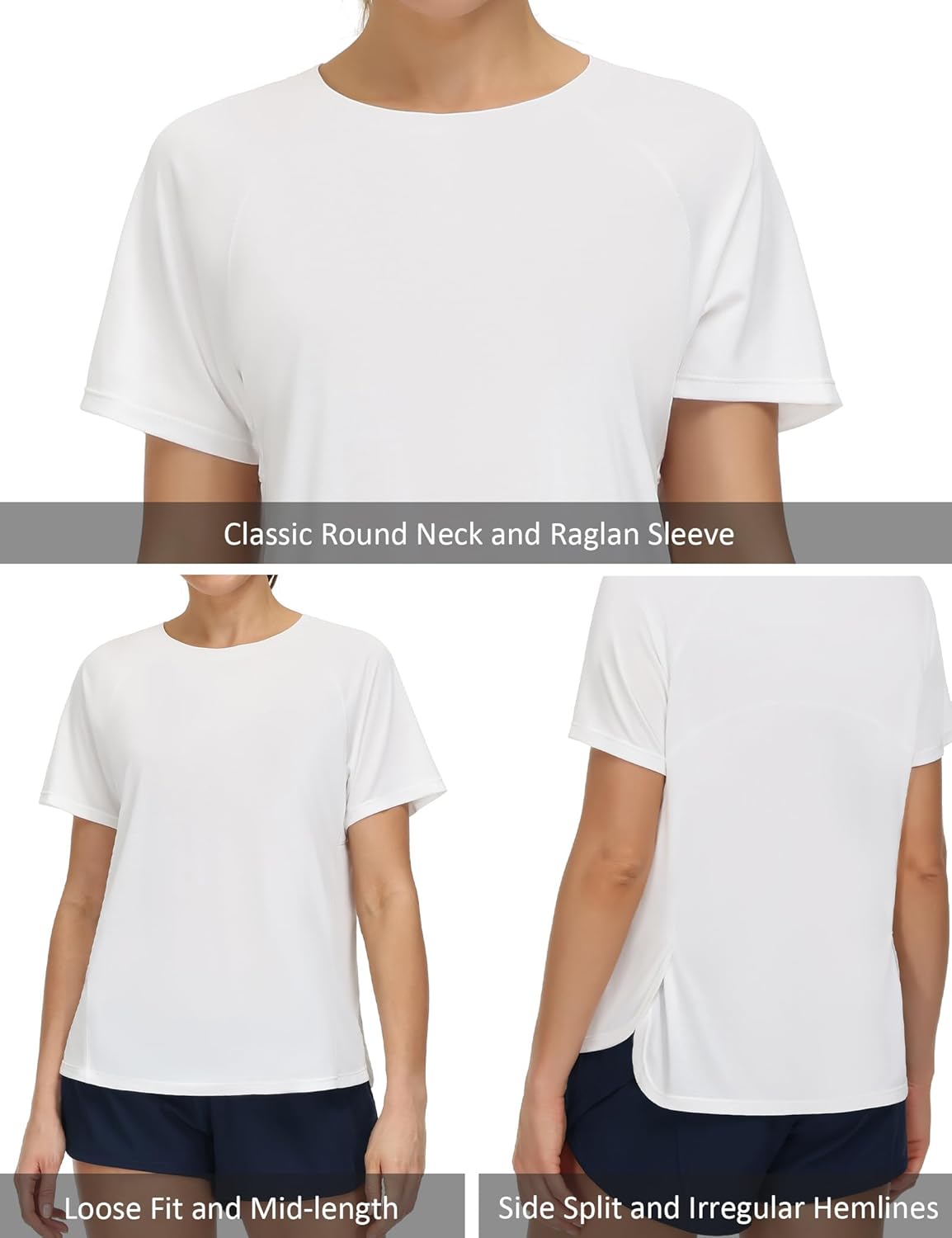 THE GYM PEOPLE Women's Short Sleeve Workout Shirts Breathable Yoga T-Shirts with Side Slits Athletic Tee Tops - Image 5