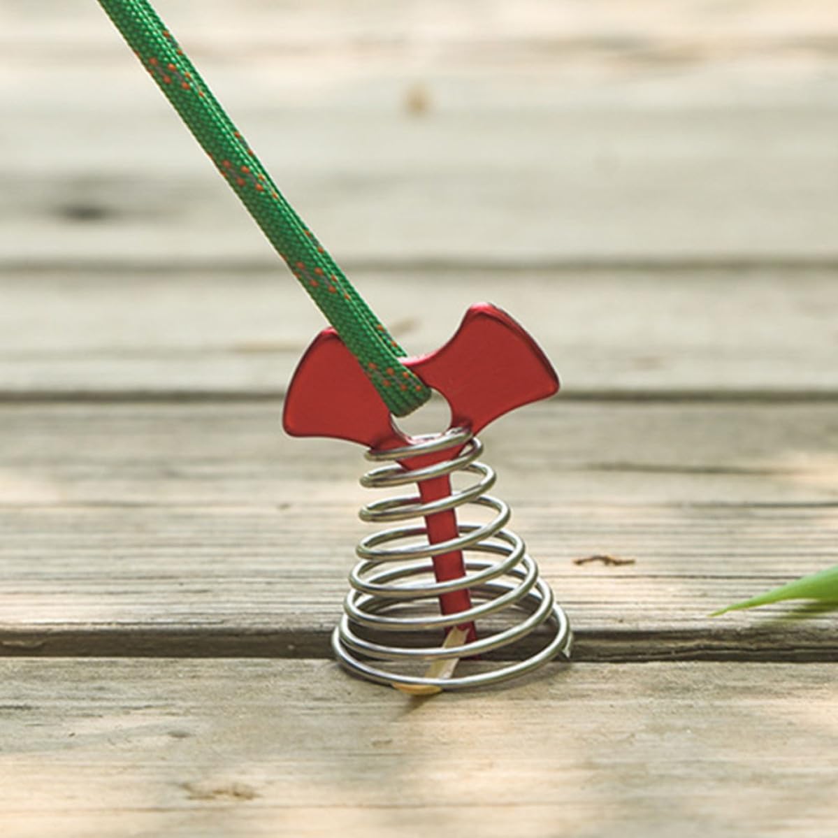 5pcs Fishbone Tent Peg with Spring Hook for Camping and Wind