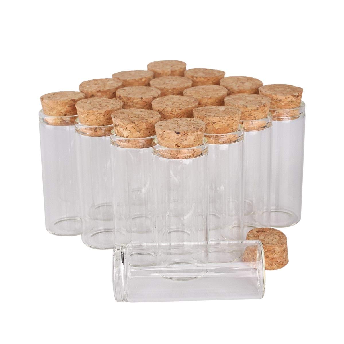 Xianglaa- tubos de ensayo para regalo, 24 piezas de cristal de los frascos botellas de vidrio muy pequeñas y 14 ml 24 * 60mm Tubos de ensayo, con Taponeras los tarros de cristal, for la boda Craft , A
