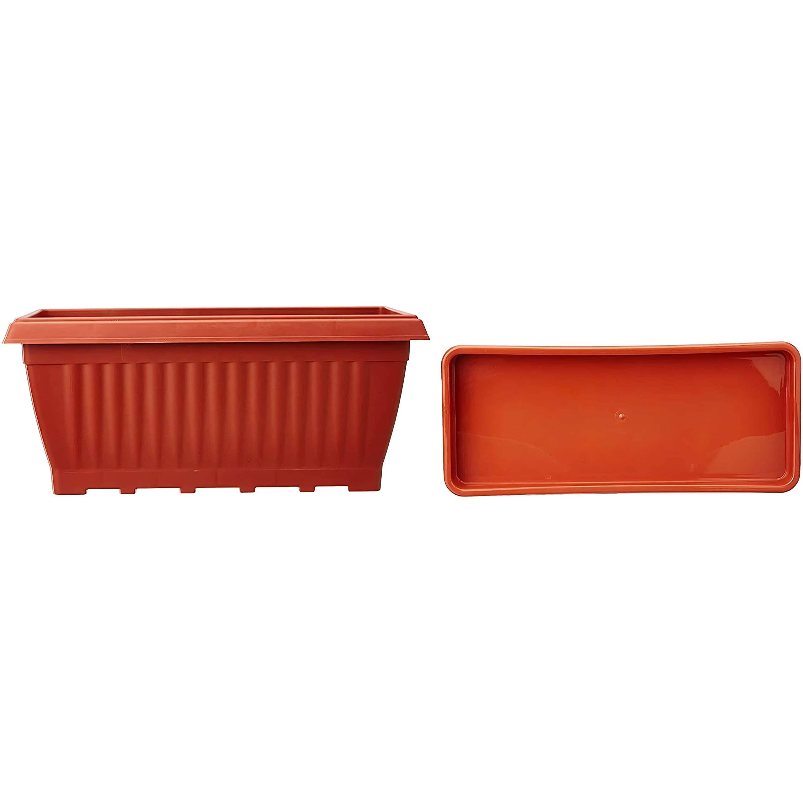 mastBus (5 Pcs) Rectangle Pots with Tray for Gardening | Rectangle Plastic Pots for Plants (5 Pcs, 17L x 9W x 6H) (B082HRGNCQ) Amazon Price History, Amazon Price Tracker
