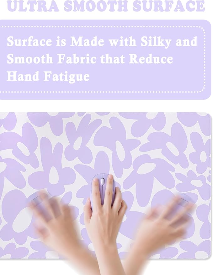 Alfombrilla de escritorio Pecfamly Color Púrpura Claro 80x40cm miniatura 7