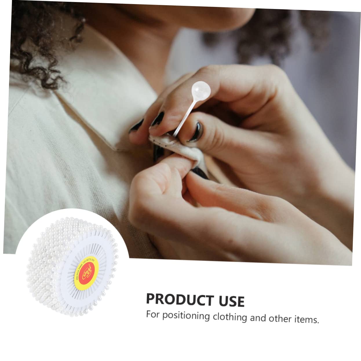 Lurrose 480 Piezas alfileres de Costura Joyas Tachuelas pasadores alfileres de de 3 mm Recta Opcional Aguja de posicionamiento Aguja de Cuentas Aguja de