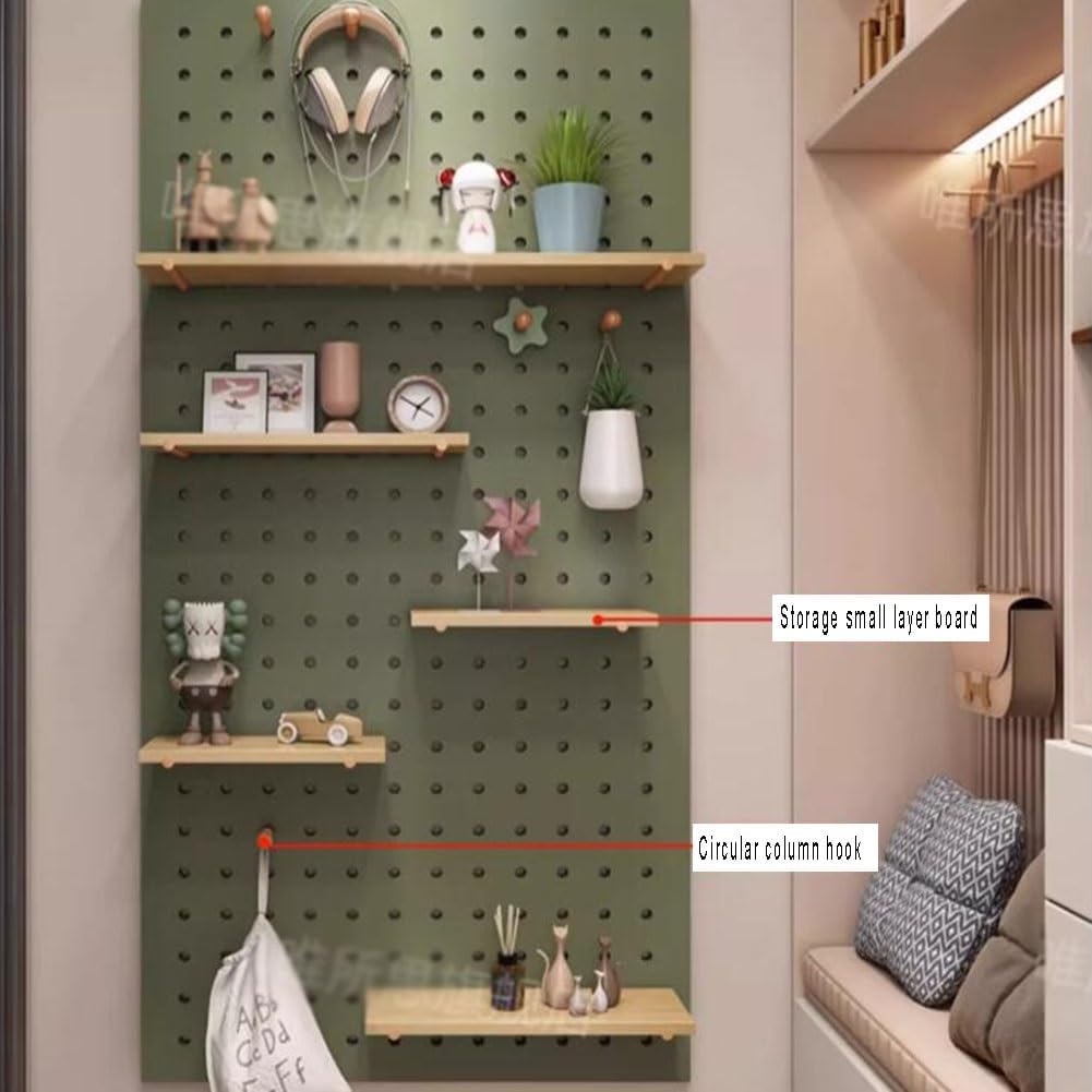 Pegboard, Wall Mount Display Pegboard Panel Kits Punching Installation Method for Wall, Pegboard for Garage,Craft Room,Workshop (Color : Natural, Size : 60x120cm)