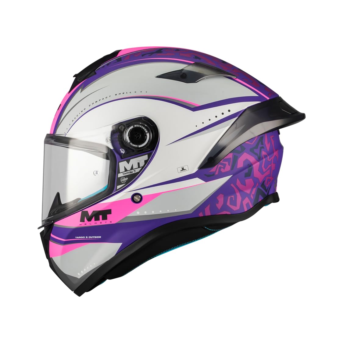 MT HELMETS Targo S – Casco Moto Integral con Visor Solar Full Vision, Pantalla Compatible con Pinlock, Interior Lavable y Cierre Micrométrico | Calota HIRP | Homologado ECE 22.06 & DOT